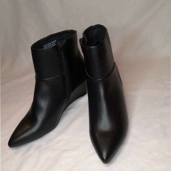 Ann Taylor Factory Shoes - NWOT-Ann Taylor Factory Black Wedge heel Ankle Boots
